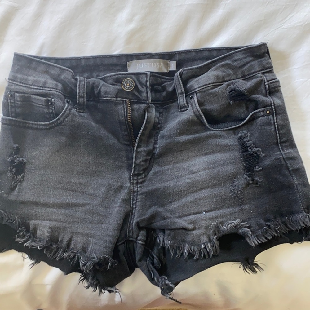 Just USA Black Jean shorts